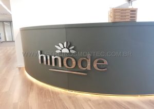 Fabrica&ccedil;&atilde;o do letreiro para loja sede Hinode Cosm&eacute;ticos em S&atilde;o Paulo