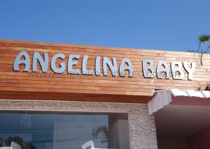 Letreiro para fachada da loja Angelina Baby na cidade de Santo Andre - SP